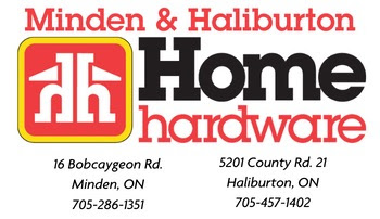 THANK YOU TO MINDEN & HALIBURTON HOME HARDWARE FOR THEIR GENEROUS $2000 SPONSORSHIP TO KLCOA PROGRAMS AND EVENTS!