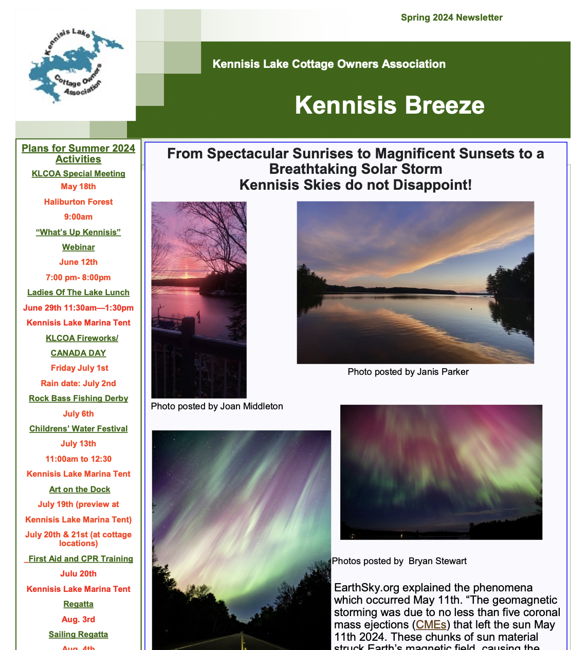 Spring 2024 Kennisis Breeze Newsletter