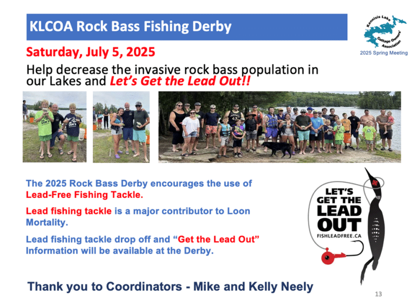 Rock Bass Fishing Derby – July 5 – Registration Required